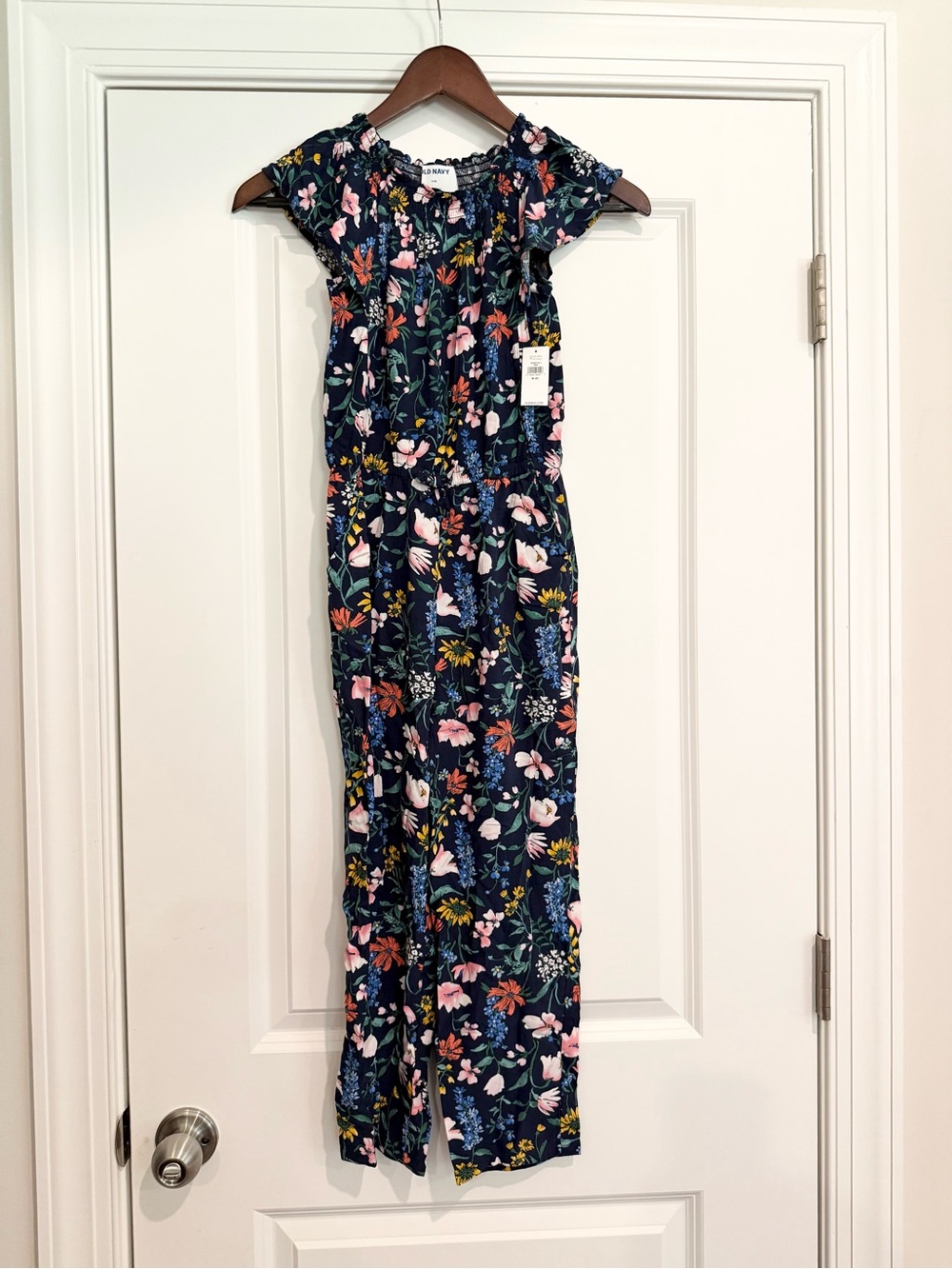 NWT Girls Old Navy Navy Floral Jumpsuit